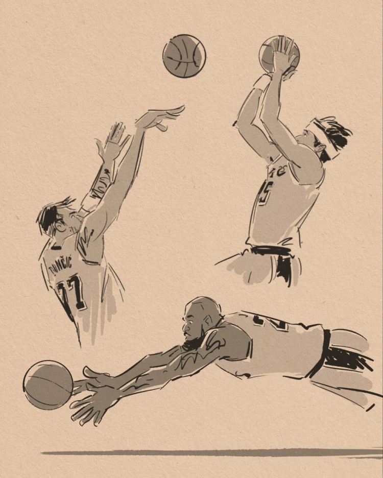 LOL竞猜官方网站-壁纸请收藏！美漫画家晒作品 老詹鱼跃&amp;小里1+2&amp;东契奇绝平全都有